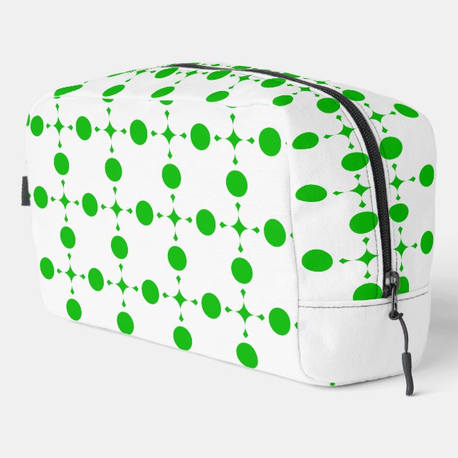 Green Polka Dots, Polka Dot Pattern, Dots, Dotted Dopp Kit (Right Corner)