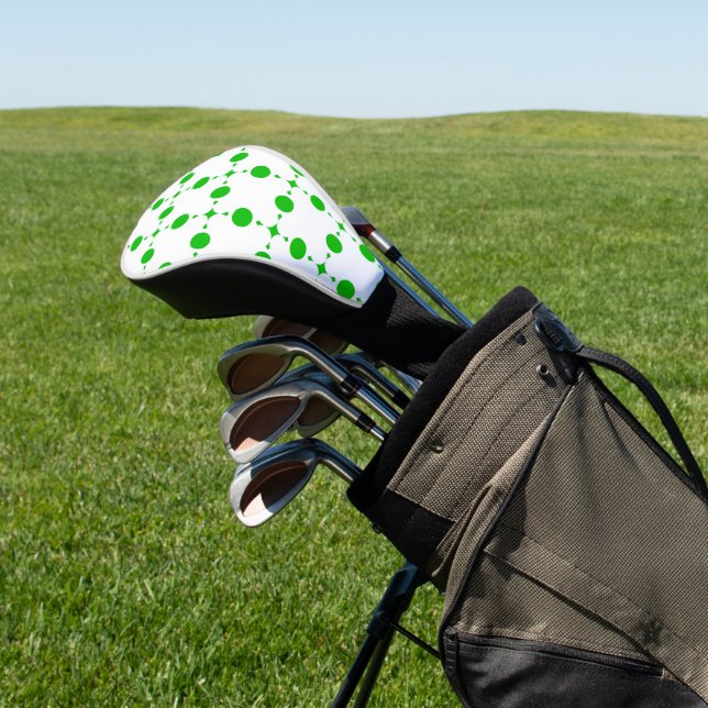 Green Polka Dots, Polka Dot Pattern, Dots, Dotted Golf Head Cover (In Situ)