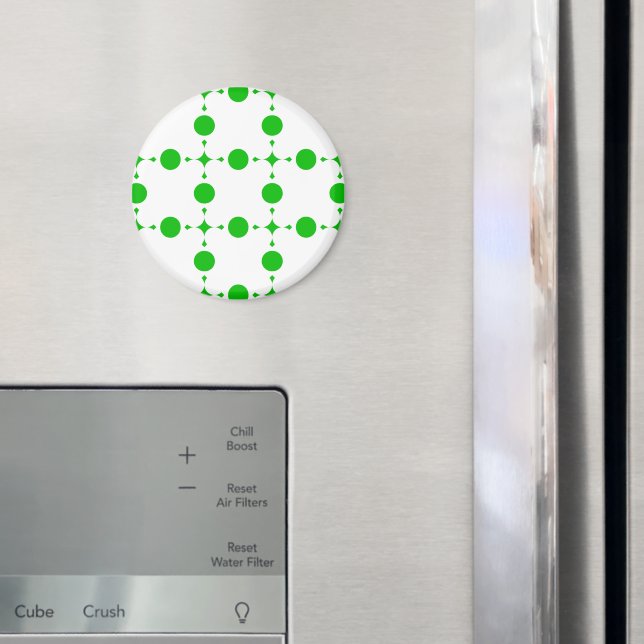 Green Polka Dots, Polka Dot Pattern, Dots, Dotted Magnet (In Situ (Fridge))