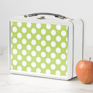 Green Polka Dots, Polka Dot Pattern, Dots, Dotted Metal Lunch Box