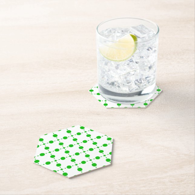 Green Polka Dots, Polka Dot Pattern, Dots, Dotted Paper Coaster (Insitu)