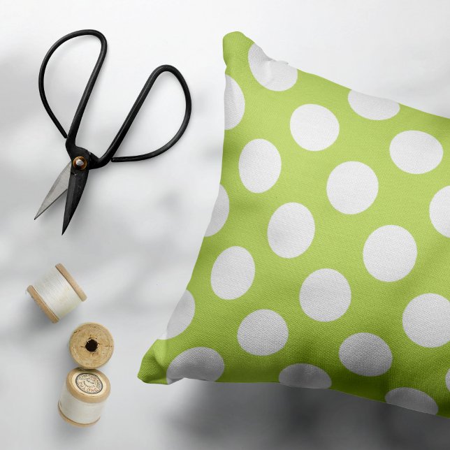 Green Polka Dots, Polka Dot Pattern, Dots, Dotted Pillowcase (Creator Uploaded)