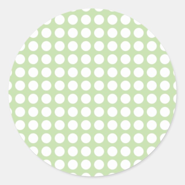 Green Polka Dots Sticker (Front)