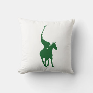 Green Polo Player Pillow