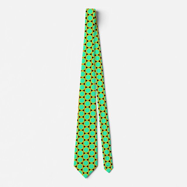 Green Polygon Pattern Tie (Front)