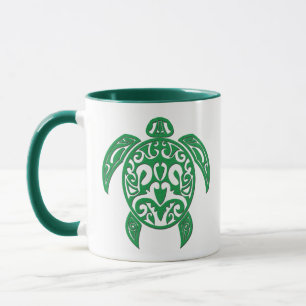 Green Polynesian Sea Turtle Mug