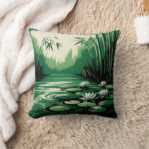 Green Pond Throw Pillow