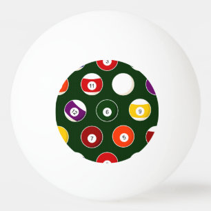 Green Pool Ball Billiards Pattern