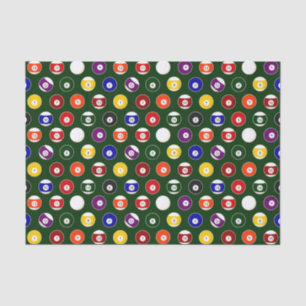 Green Pool Ball Billiards Pattern Tissue Paper