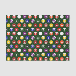 Green Pool Ball Billiards Pattern Tissue Paper