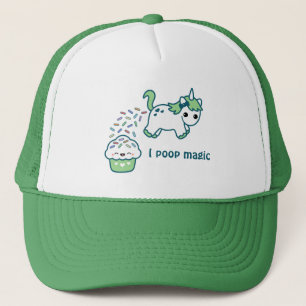 Green Pooping Unicorn Trucker Hat