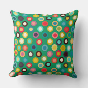 green pop spot throw pillow