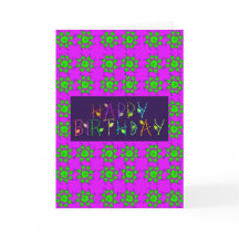 GREEN POPPIES BIRTHDAY CARD
