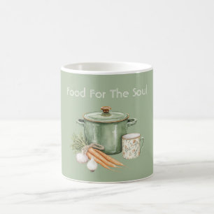 Green Pot Carrots Coffee Mug