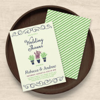 Green Potted Plants Wedding Shower