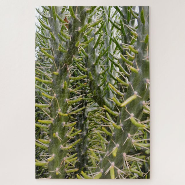 Green Prickly Cactus Plant, Jigsaw Puzzle (Vertical)
