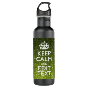 Green Print Personalize Your Keep Calm 710 Ml Water Bottle