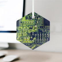 Green printed circuit board PCB Custom Geek