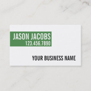 Green Professional Elegant Modern Simple Business Card