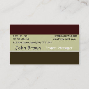 Green Professional Tri Colour Burnt Sage Business Card