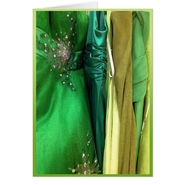 Green prom dresses. (Front)