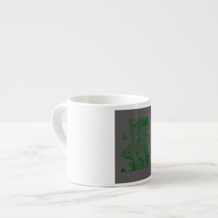 Green Psychedelic Espresso Cup