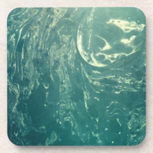 Green Psychedelic Paper Coaster