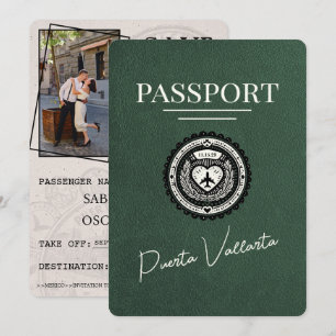 Green Puerta Vallarta Passport Save The Date