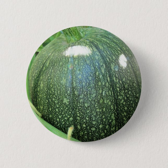 Green Pumpkin 2 Inch Round Button (Front)