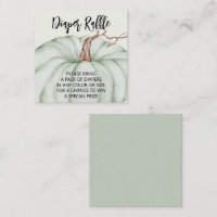 Green Pumpkin Baby Shower Diaper Raffle