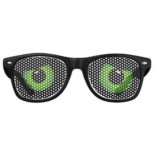 Green Purim Eyes Retro Sunglasses