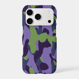 Green Purple and Blue Camo abstract