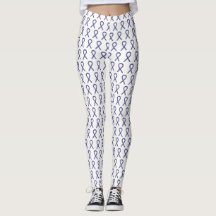 Green & Purple Awareness Ribbon Custom Leggings