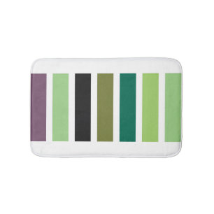 Green Purple Black Hues Bath Mat