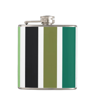 Green Purple Black Hues Hip Flask