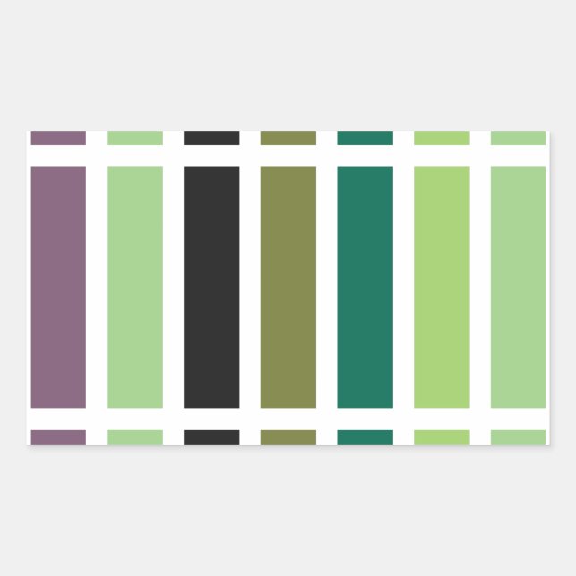 Green Purple Black Hues Sticker (Front)
