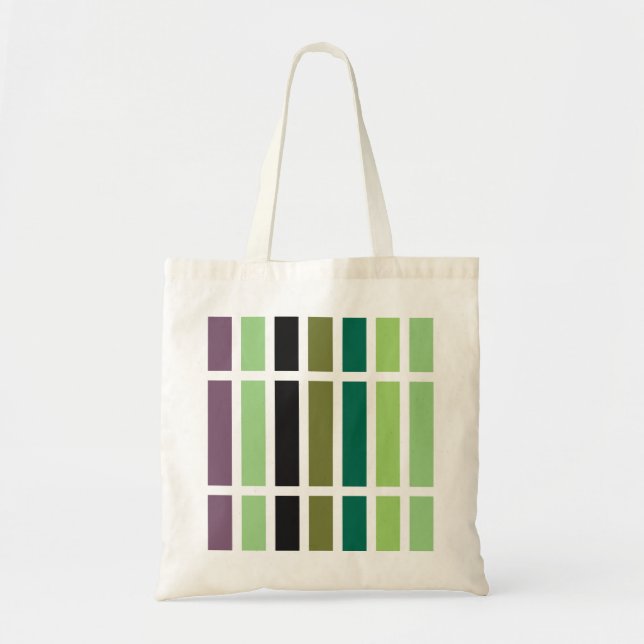 Green Purple Black Hues Tote Bag (Front)