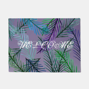 Green & Purple Foliage Door Mat