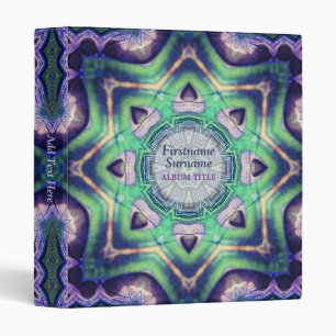 Green Purple Geometric Star Album Binder