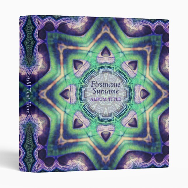 Green Purple Geometric Star Album Binder (Front/Spine)