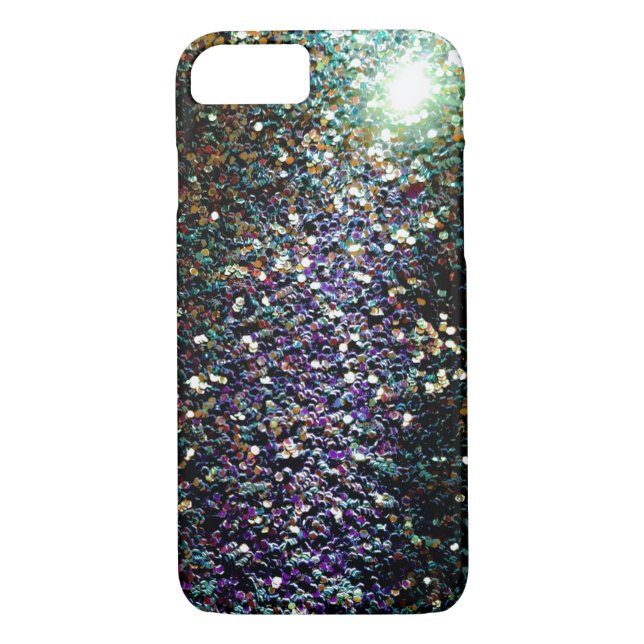Green & Purple Glitter comet & stars Case-Mate iPhone Case (Back)