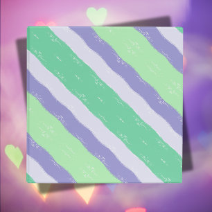 Green, Purple, Grey - Brush Strokes Binder
