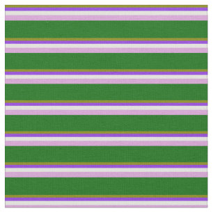 Green, Purple, Light Cyan, Plum, and Dark Green Fabric