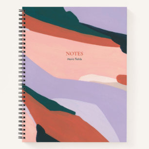Green Purple Orange   Modern Abstract Art Notebook