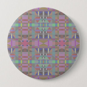 Green Purple Pink Geometric 4 Inch Round Button