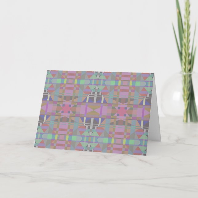 Green Purple Pink Geometric Card (Front)