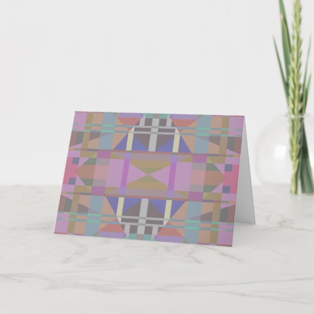 Green Purple Pink Geometric Card (Front)