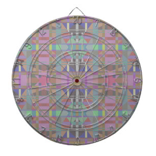 Green Purple Pink Geometric Dartboard