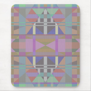 Green Purple Pink Geometric Mouse Pad