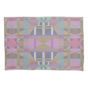 Green Purple Pink Geometric Pillowcase